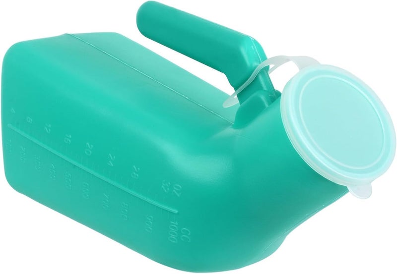 ilyever 2 Pack Urinals,1000ml Thick Pee Bottles with Lid,Spill Proof Urinal Bottle for Car,Hospital,Elderly & Incontinence - Image 4